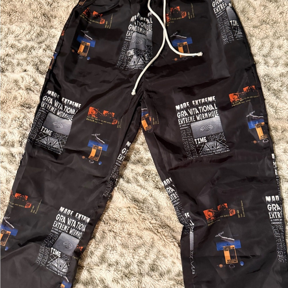 SHEIN Black Graphic Print Joggers